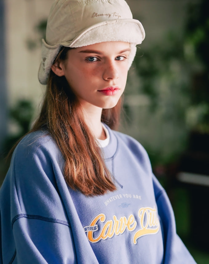 ダブルユーブイプロジェクト(WV PROJECT) Outstitch Sweatshirt Blue JIMT7460