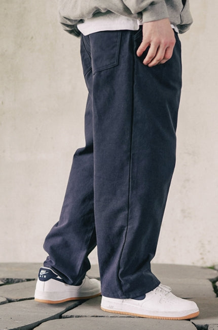 ダブルユーブイプロジェクト(WV PROJECT) Biscuit Pintuck Wide Pants Navy JJLP7466
