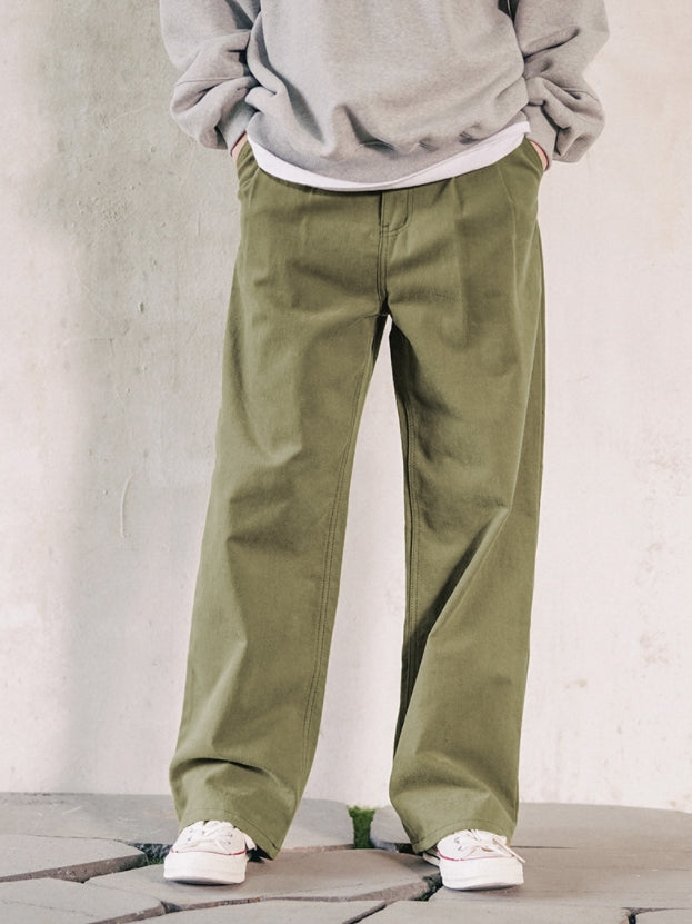 ダブルユーブイプロジェクト(WV PROJECT) Biscuit Pintuck Wide Pants Khaki JJLP7466