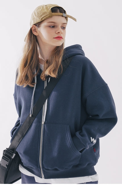 ダブルユーブイプロジェクト(WV PROJECT) Wapping Hoodie Zip-Up Navy JJOT7203