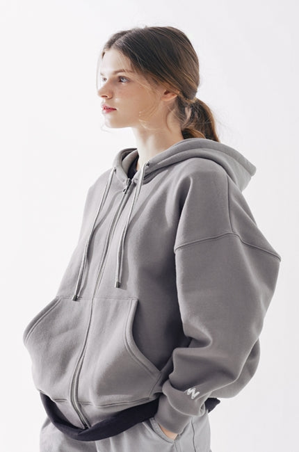 ダブルユーブイプロジェクト(WV PROJECT) Wapping Hoodie Zip-Up DarkGrey JJOT7203