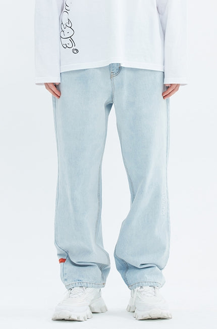 ベドインベド(BADINBAD) OG LOGO DENIM PANTS_SKY BLUE