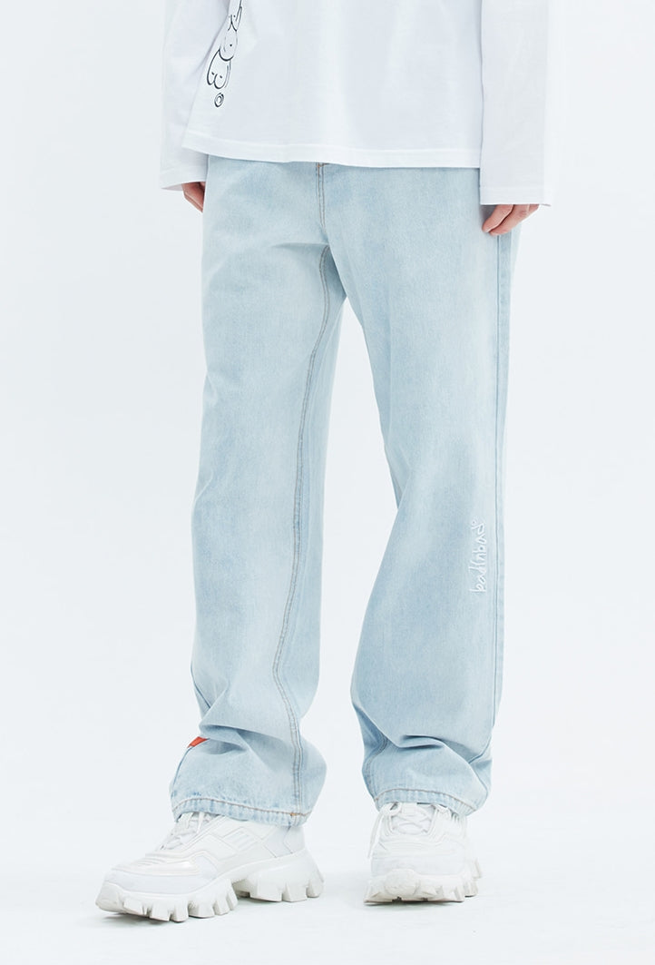 ベドインベド(BADINBAD) OG LOGO DENIM PANTS_SKY BLUE