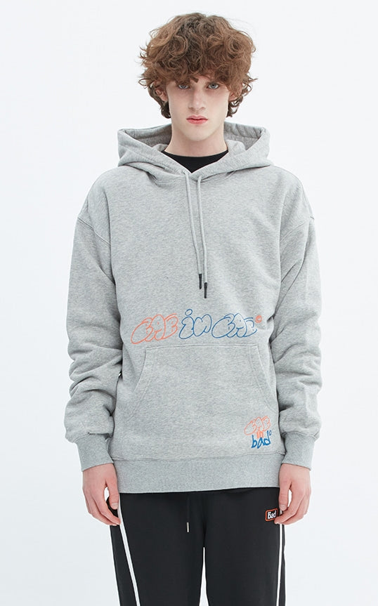 ベドインベド(BADINBAD) FAT LOGO HOODIE_GREY