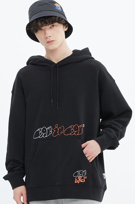 ベドインベド(BADINBAD) FAT LOGO HOODIE_BLACK