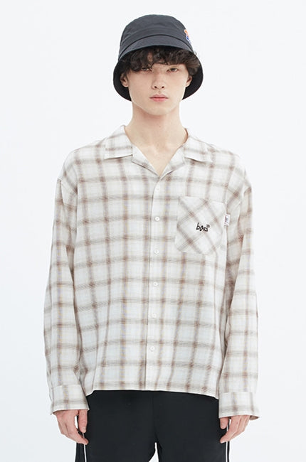 ベドインベド(BADINBAD) POCKET WORK SHIRT_OATMEAL