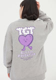TARGETTO(ターゲット)  HEART BUTTON V NECK SWEAT SHIRT_GREY