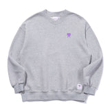 TARGETTO(ターゲット)  HEART BUTTON V NECK SWEAT SHIRT_GREY