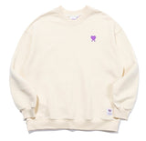 TARGETTO(ターゲット)  HEART BUTTON V NECK SWEAT SHIRT_OATMEAL
