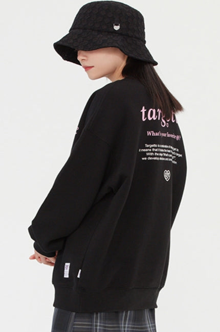 TARGETTO(ターゲット)  BACK PRINTING LOGO SWEAT SHIRT_BLACK