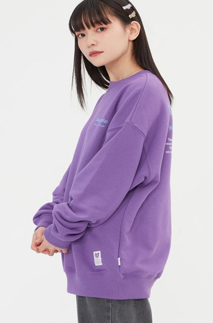 TARGETTO(ターゲット)  BACK PRINTING LOGO SWEAT SHIRT_PURPLE