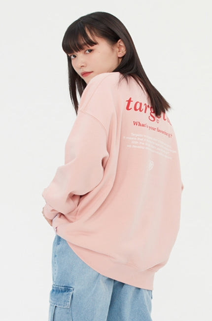 TARGETTO(ターゲット)  BACK PRINTING LOGO SWEAT SHIRT_PINK