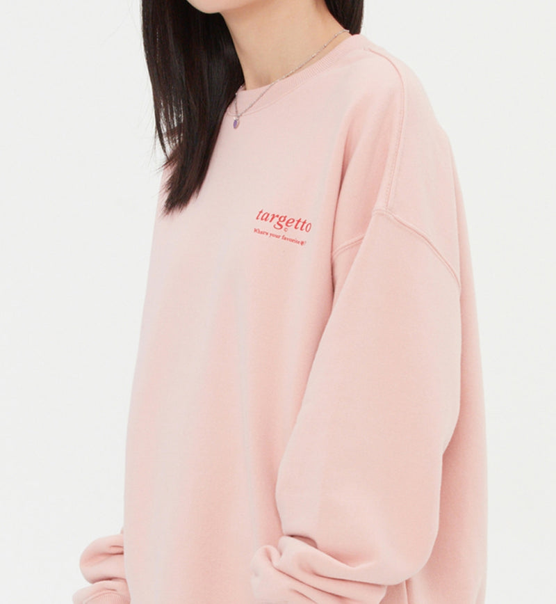 TARGETTO(ターゲット)  BACK PRINTING LOGO SWEAT SHIRT_PINK