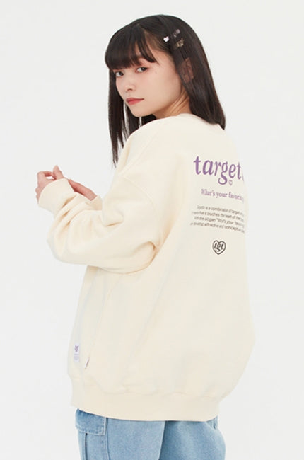 TARGETTO(ターゲット)  BACK PRINTING LOGO SWEAT SHIRT_OATMEAL