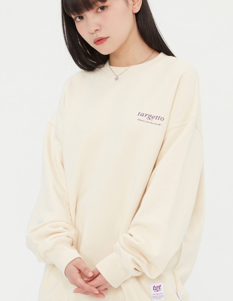 TARGETTO(ターゲット)  BACK PRINTING LOGO SWEAT SHIRT_OATMEAL