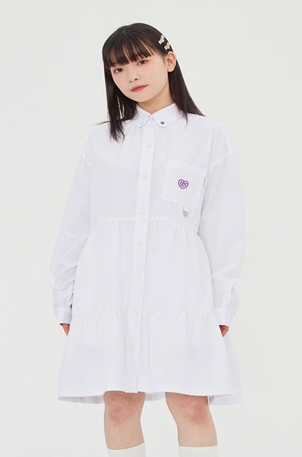 TARGETTO(ターゲット)  SHIRRING SHIRTS ONEPIECE_WHITE