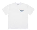 アクメドラビ(acme' de la vie) DOUBLE EMBO BASIC LOGO SHORT SLEEVE T-SHIRT WHITE / BLUE