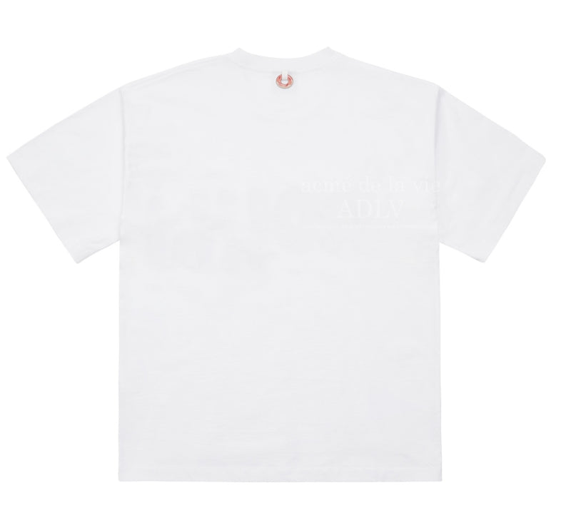 アクメドラビ(acme' de la vie)  DONUT RING SHORT SLEEVE T-SHIRT WHITE