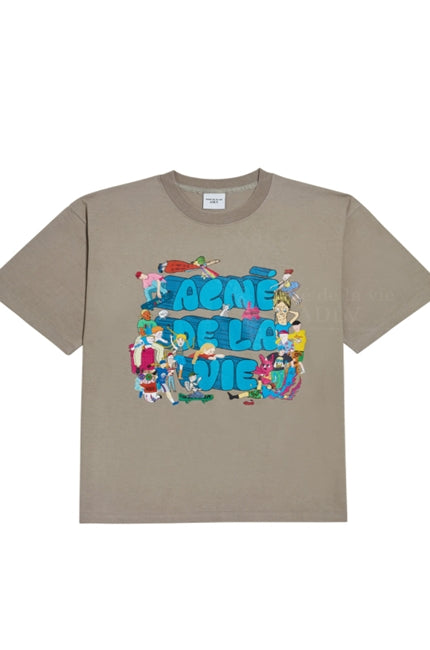 アクメドラビ(acme' de la vie)  ADLV FRIENDS 2 SHORT SLEEVE T-SHIRT COCOA
