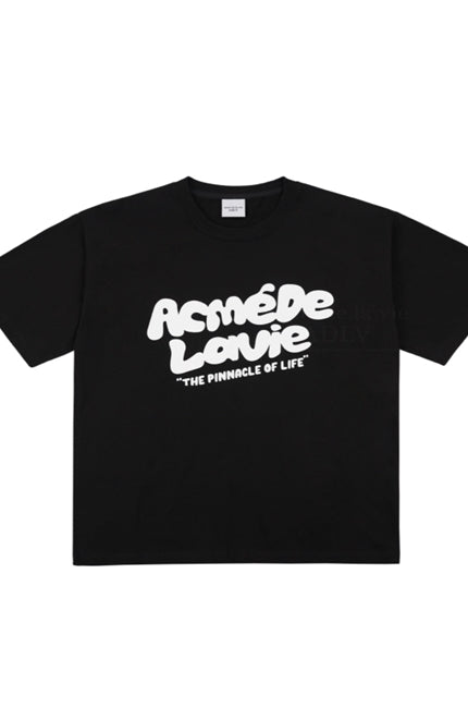 アクメドラビ(acme' de la vie)  BUBBLE LOGO SHORT SLEEVE T-SHIRT BLACK