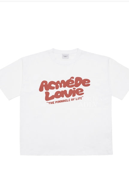 アクメドラビ(acme' de la vie)  BUBBLE LOGO SHORT SLEEVE T-SHIRT WHITE