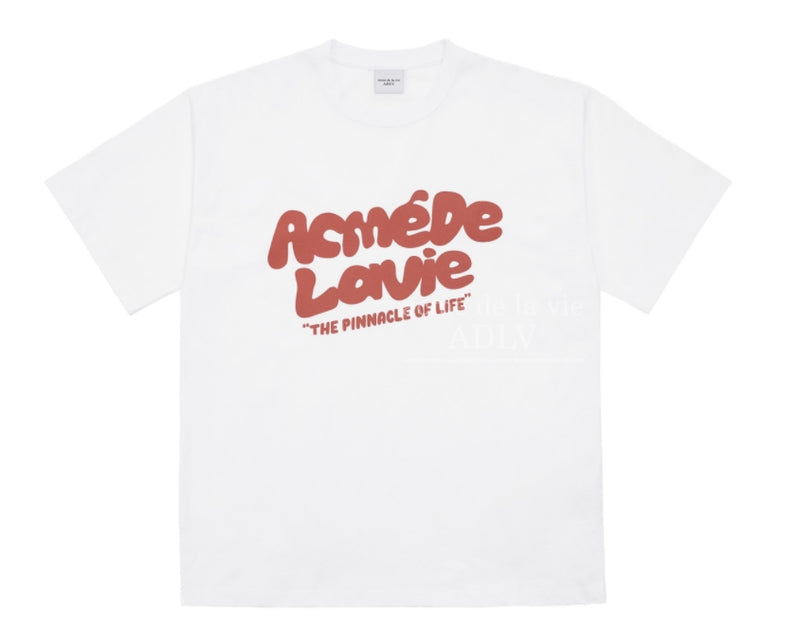 アクメドラビ(acme' de la vie)  BUBBLE LOGO SHORT SLEEVE T-SHIRT WHITE
