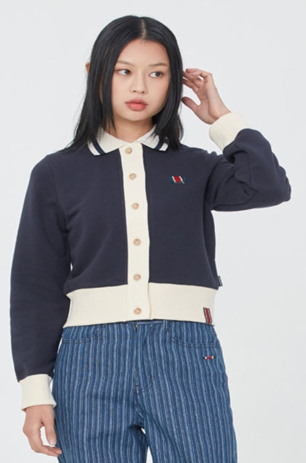 ロマンティッククラウン(ROMANTIC CROWN) WOMAN COTTON CARDIGAN_NAVY