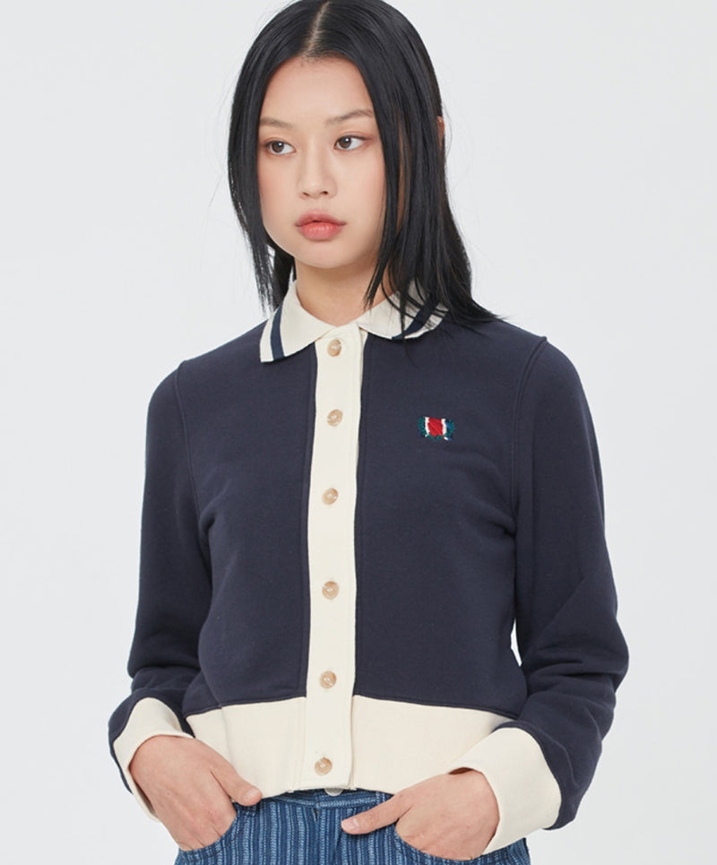 ロマンティッククラウン(ROMANTIC CROWN) WOMAN COTTON CARDIGAN_NAVY