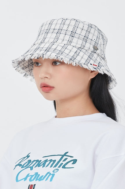 ロマンティッククラウン(ROMANTIC CROWN) TWEED BUCKET HAT_OATMEAL