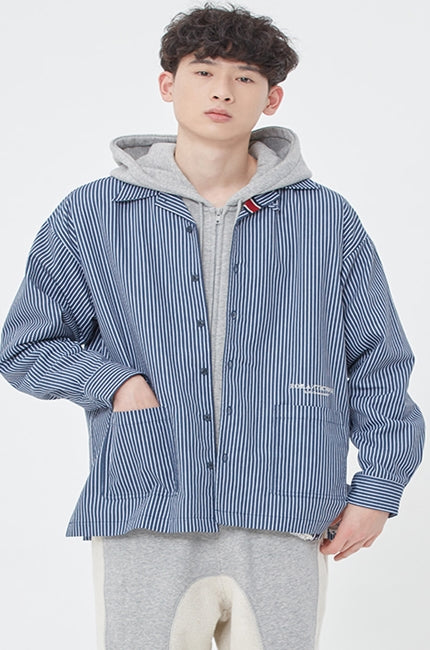 ロマンティッククラウン(ROMANTIC CROWN) PIN STRIPED JACKET_NAVY