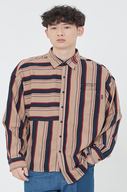 ロマンティッククラウン(ROMANTIC CROWN) ASYMMETRICAL SHIRT_NAVY