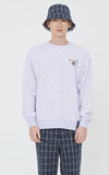 ロマンティッククラウン(ROMANTIC CROWN) RAINBOW LOGO SWEAT SHIRT_MELANGE LIGHT PURPLE