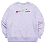 ロマンティッククラウン(ROMANTIC CROWN) RAINBOW LOGO SWEAT SHIRT_MELANGE LIGHT PURPLE