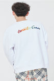 ロマンティッククラウン(ROMANTIC CROWN) RAINBOW LOGO SWEAT SHIRT_WHITE