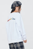 ロマンティッククラウン(ROMANTIC CROWN) RAINBOW LOGO SWEAT SHIRT_WHITE