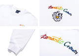 ロマンティッククラウン(ROMANTIC CROWN) RAINBOW LOGO SWEAT SHIRT_WHITE