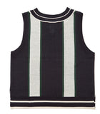 ロマンティッククラウン(ROMANTIC CROWN) COLOR LINE KNIT VEST_NAVY