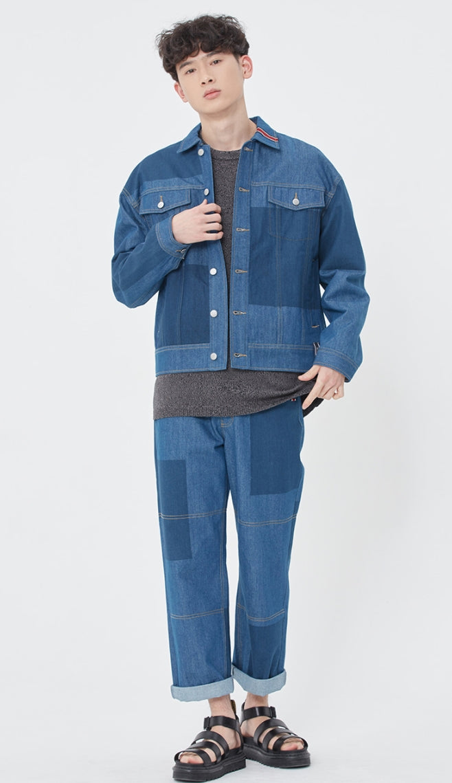 ロマンティッククラウン(ROMANTIC CROWN) STITCH DENIM JACKET_BLUE