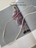 MONDAY EDITION(マンデイエディション) The pearl and crystal long necklace