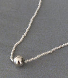 MONDAY EDITION(マンデイエディション) The pearl and silver ball necklace