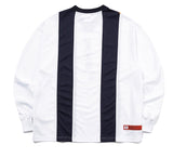 ベドインベド(BADINBAD) STRIPE FOOTBALL JERSEY_WHITE