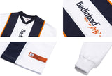 ベドインベド(BADINBAD) STRIPE FOOTBALL JERSEY_WHITE