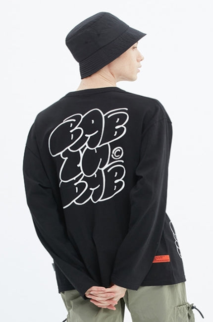 ベドインベド(BADINBAD)  FAT LOGO LONG SLEEVE_BLACK