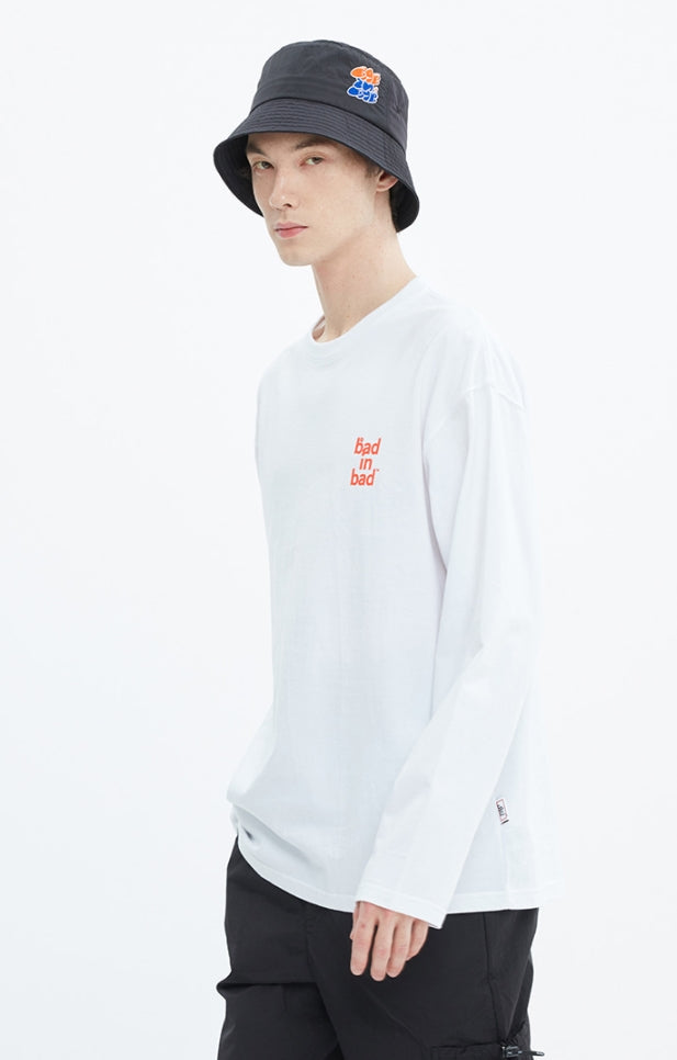 ベドインベド(BADINBAD)  OG LOGO LONG SLEEVE_WHITE