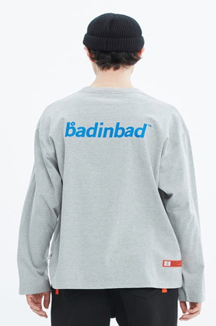 ベドインベド(BADINBAD)  OG LOGO LONG SLEEVE_GREY