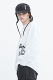 ベドインベド(BADINBAD)  SCRIBBLE LOGO POCKET LONG SLEEVE_WHITE