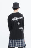 ベドインベド(BADINBAD)  SCRIBBLE LOGO POCKET LONG SLEEVE_BLACK