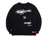 ベドインベド(BADINBAD)  SCRIBBLE LOGO POCKET LONG SLEEVE_BLACK