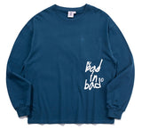 ベドインベド(BADINBAD)  SCRIBBLE LOGO POCKET LONG SLEEVE_BLUE