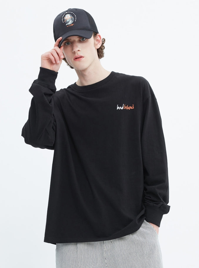ベドインベド(BADINBAD)  BIG LOGO LONG SLEEVE_BLACK